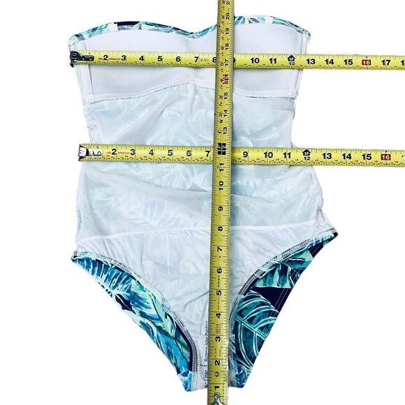 NEW J. McLaughlin Swimsuit Koa UPF 50+ Tropical Flatten Stomach Sz 2 - Picture 10 of 15